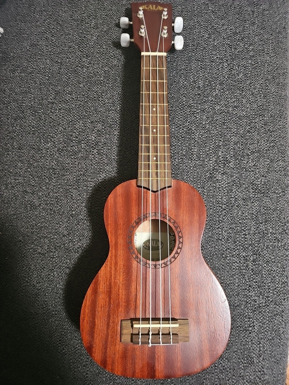 Kala KA-15S Mahogany Soprano Ukulele with White Tuners